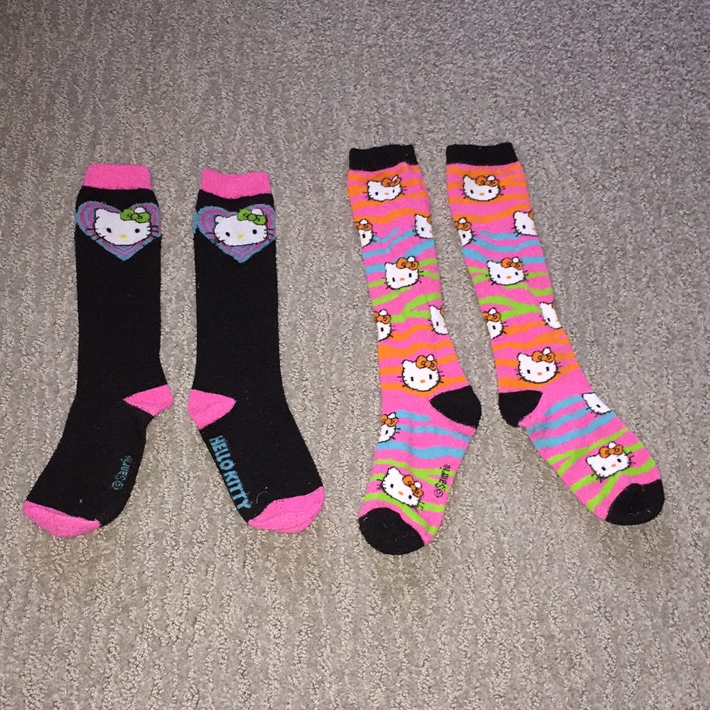Like New hello kitty knee high socks